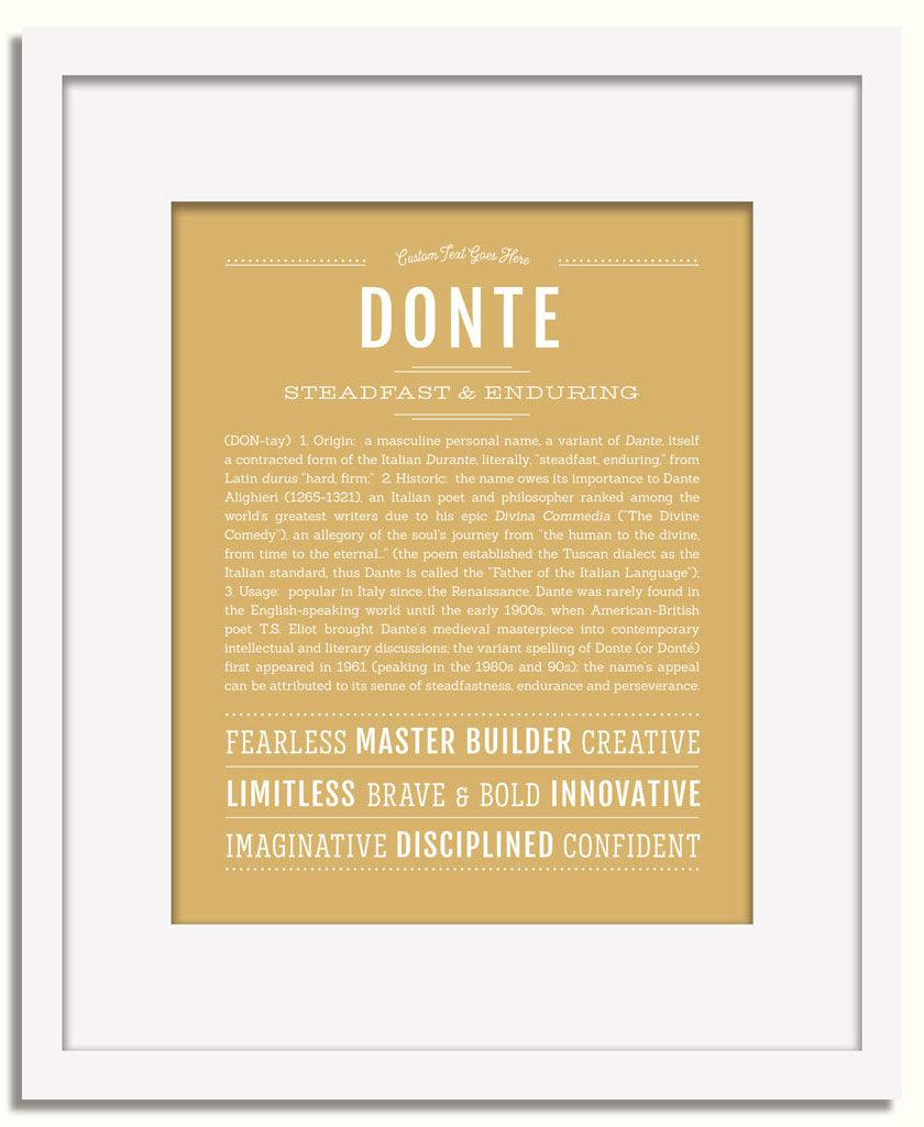 Frame Options | Matte Gold | White Frame, Matted