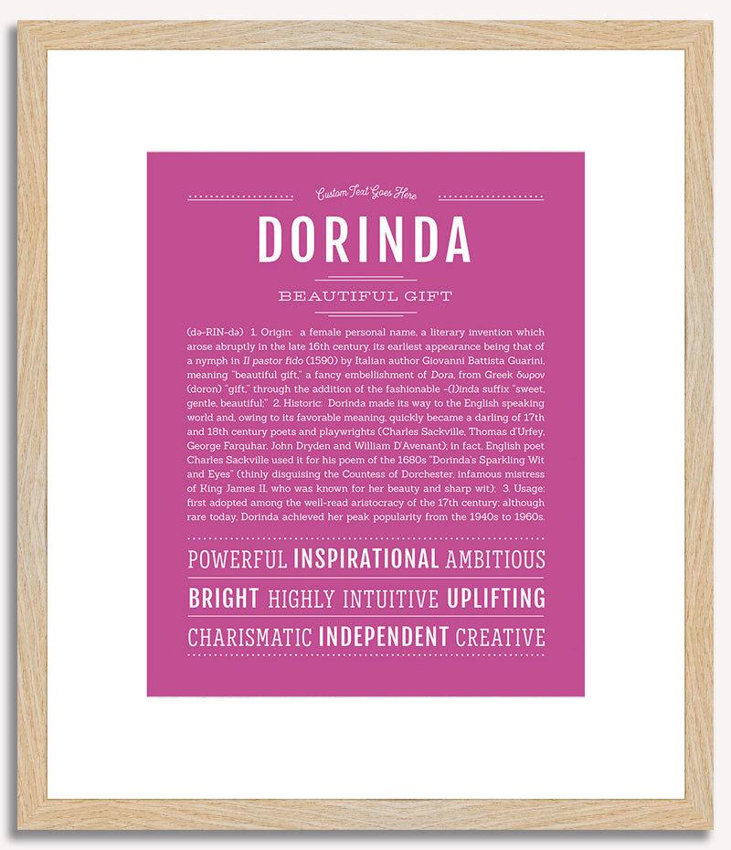 Dorinda | Name Art Print