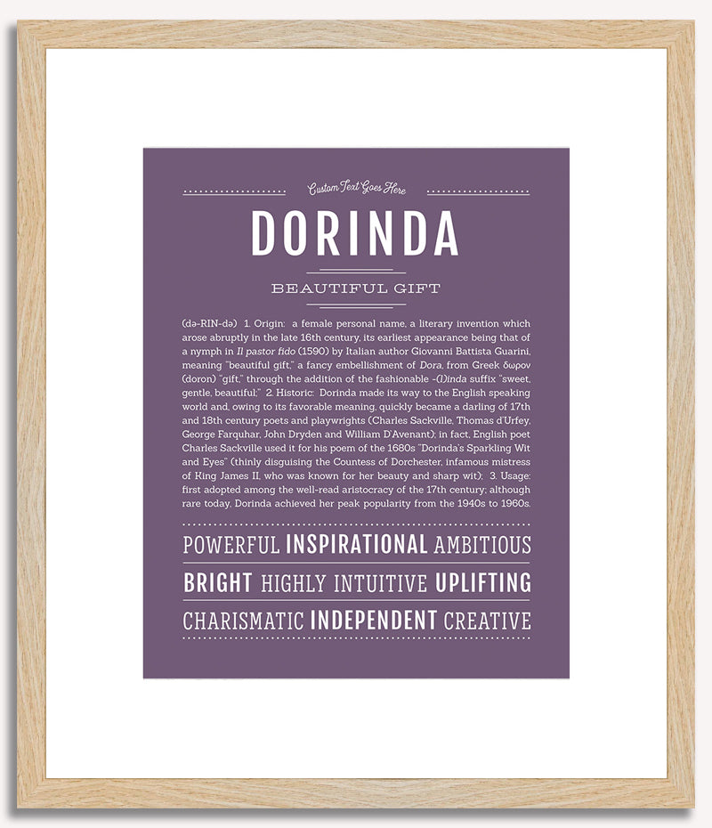 Dorinda | Name Art Print