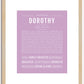 Dorothy | Name Art Print