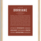 Dorriane | Name Art Print