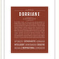 Dorriane | Name Art Print