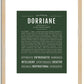Dorriane | Name Art Print