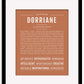 Dorriane | Name Art Print