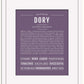 Dory | Name Art Print