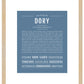 Dory | Name Art Print