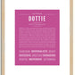 Dottie | Name Art Print