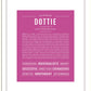 Dottie | Name Art Print