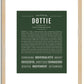 Dottie | Name Art Print