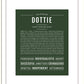 Dottie | Name Art Print