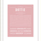 Dottie | Name Art Print