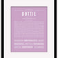Dottie | Name Art Print