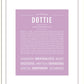 Dottie | Name Art Print