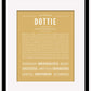 Dottie | Name Art Print