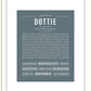 Dottie | Name Art Print