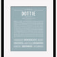 Dottie | Name Art Print