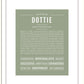 Dottie | Name Art Print