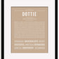 Dottie | Name Art Print