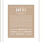 Dottie | Name Art Print