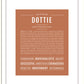 Dottie | Name Art Print