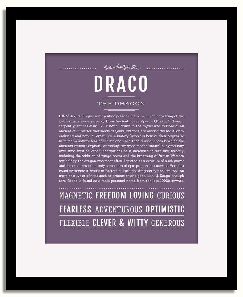 Frame Options | Deep Purple | Black Frame, Matted