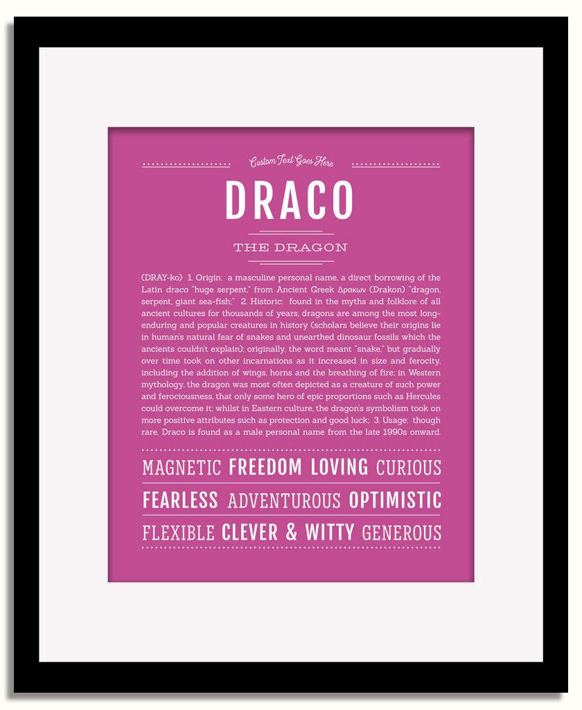 Frame Options | Dark Pink | Black Frame, Matted