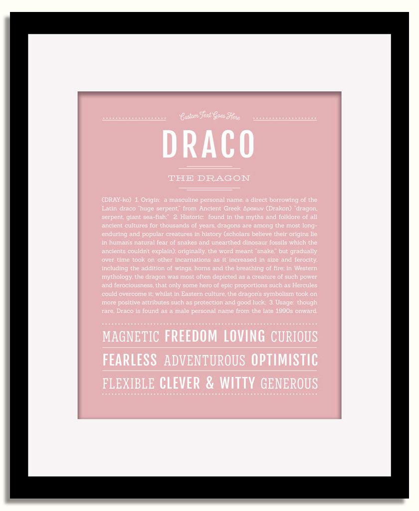 Frame Options | Dusty Rose | Black Frame, Matted