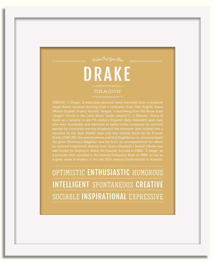 Frame Options | Matte Gold | White Frame, Matted