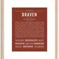 Draven | Name Art Print