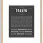 Draven | Name Art Print