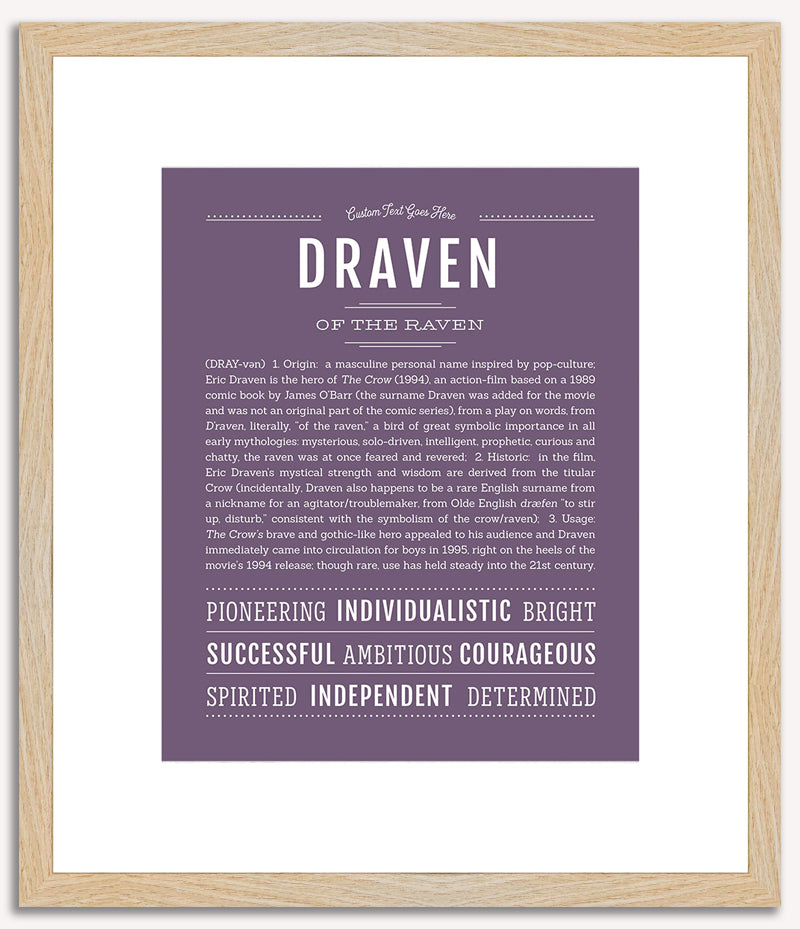 Draven | Name Art Print