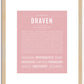 Draven | Name Art Print