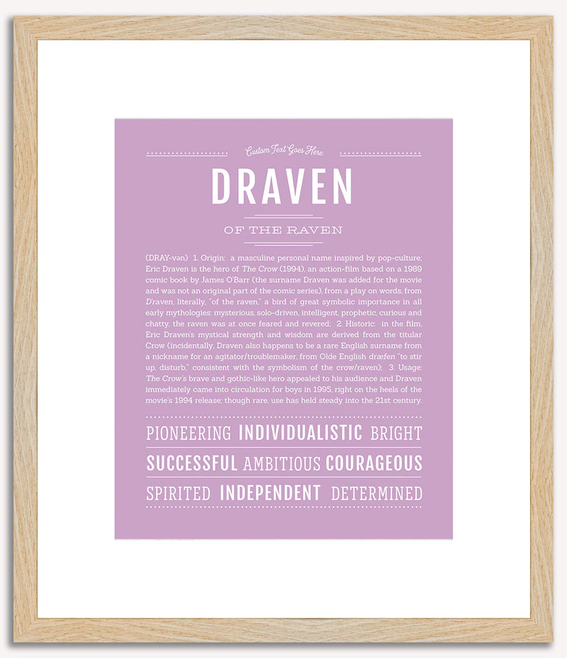 Draven | Name Art Print