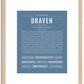 Draven | Name Art Print