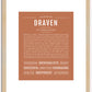 Draven | Name Art Print