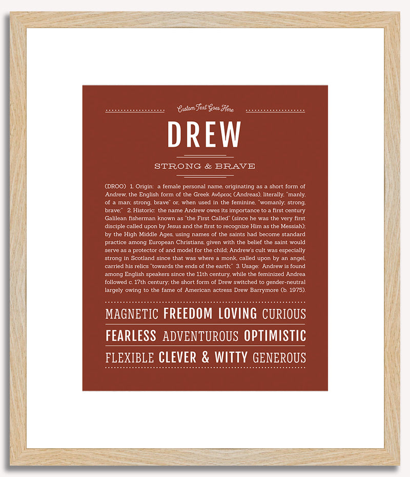 Drew (female) | Name Art Print