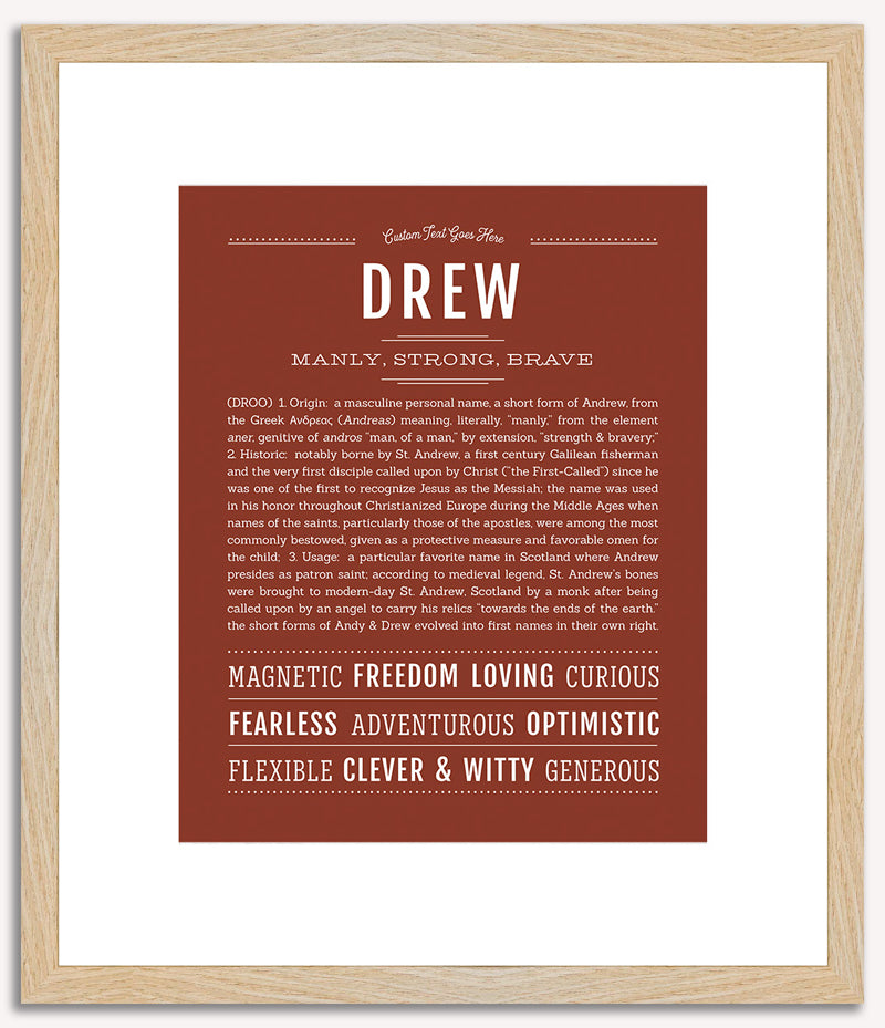 Drew (male) | Name Art Print