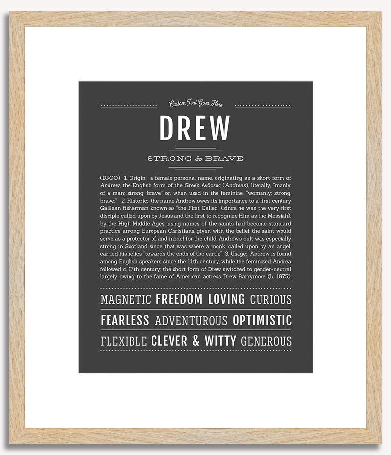 Drew (female) | Name Art Print