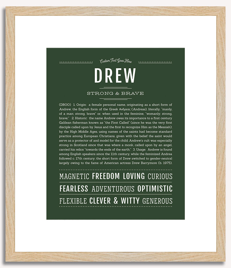 Drew (female) | Name Art Print