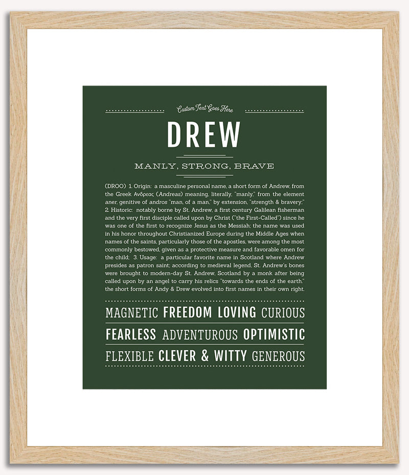 Drew (male) | Name Art Print