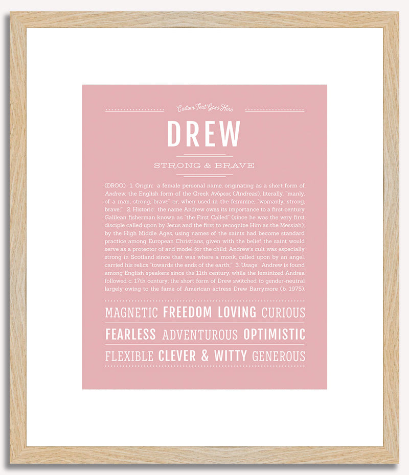 Drew (female) | Name Art Print