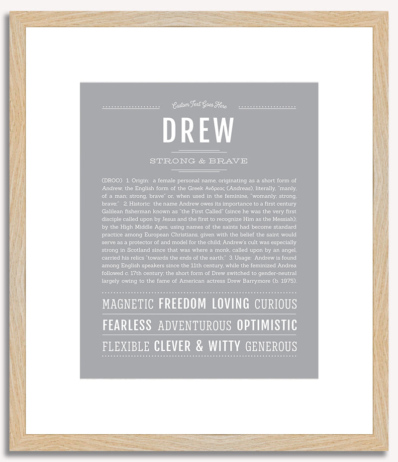 Drew (female) | Name Art Print