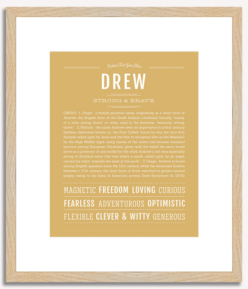 Drew (female) | Name Art Print