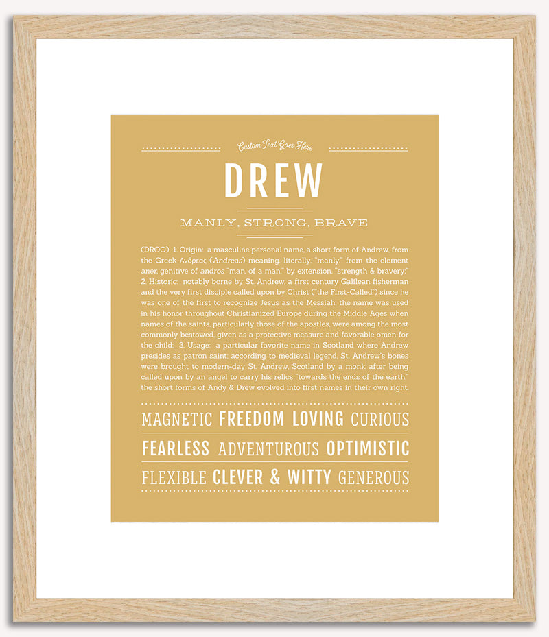 Drew (male) | Name Art Print