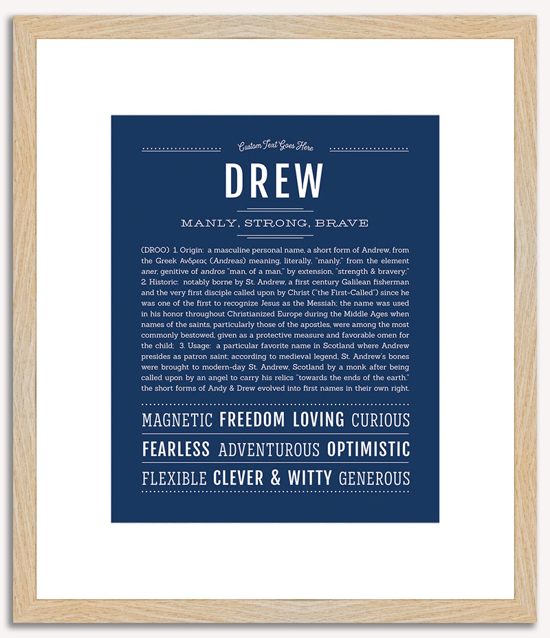 Drew (male) | Name Art Print