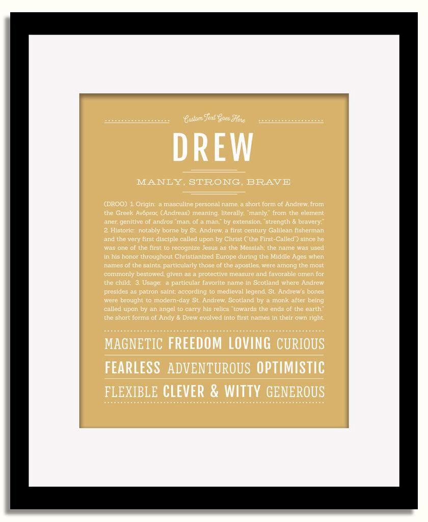 Frame Options | Matte Gold | Black Frame, Matted