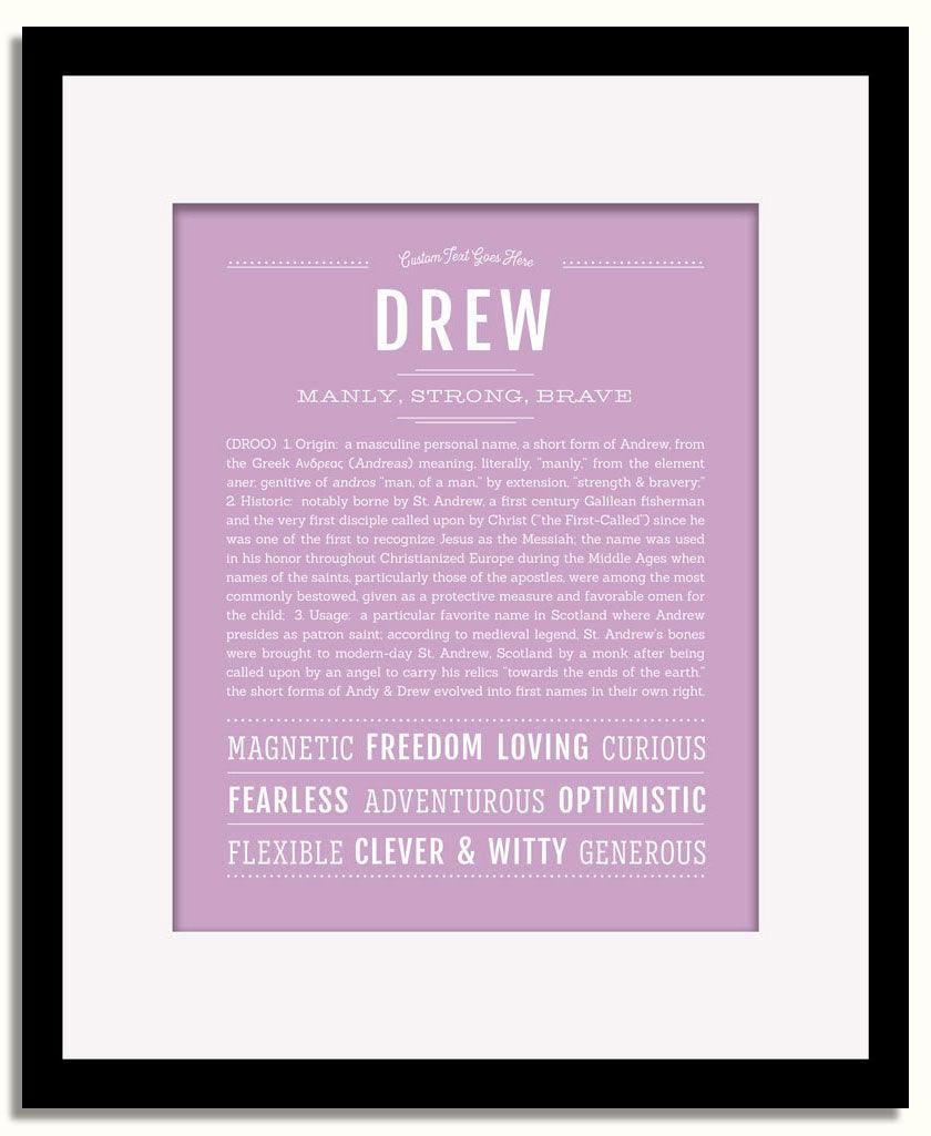 Frame Options | Lilac | Black Frame, Matted