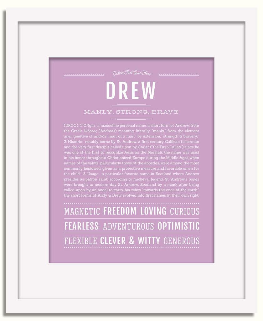 Frame Options | Lilac | White Frame, Matted