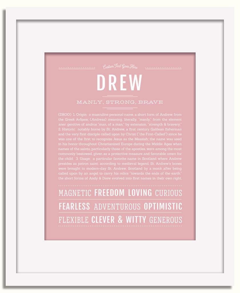 Frame Options | Dusty Rose | White Frame, Matted