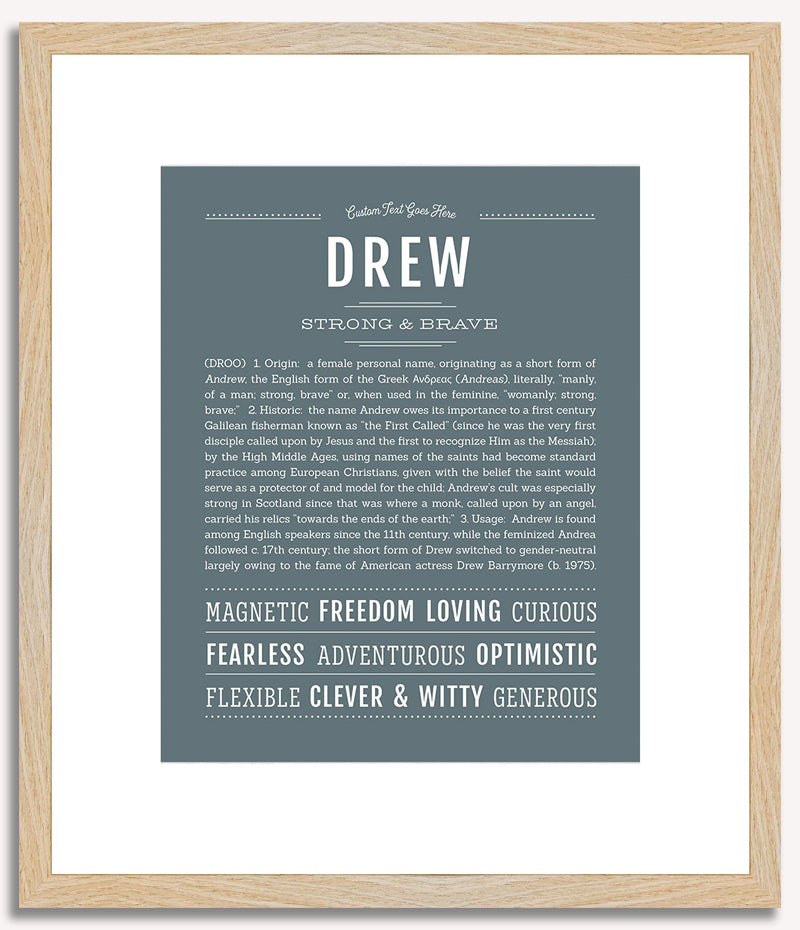 Drew (female) | Name Art Print